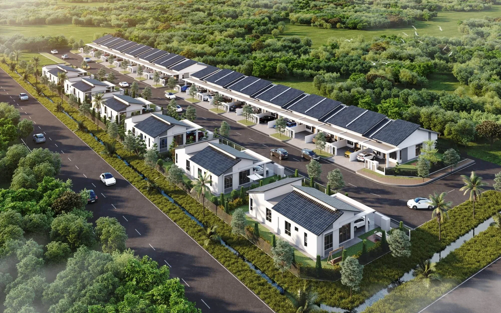 Aerial view of Taman Langat Utama 2, Bukit Changgang